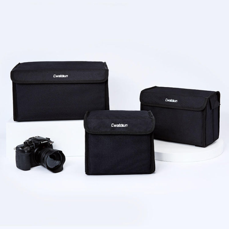 Cwatcun H80 Large Capacity Foldable Inner Camera Bag Photography Lens Bag, 30 x 19 x 15cm M