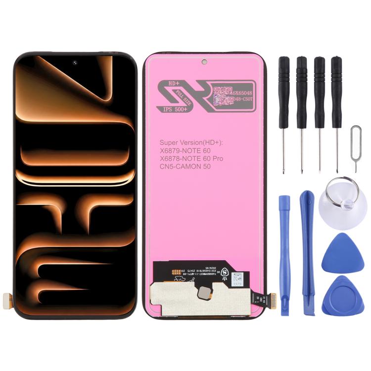 OEM LCD Screen with Digitizer Full Assembly, For Infinix GT 50 Pro X6891, For Infinix Hot 70 X6895B, For Infinix Note Edge X6887, For Infinix Smart 20 X6840 X6840B, For Infinix Note 60 Pro X6878, For Infinix Note 60 X6879, For Infinix Hot 60i 5G X6730 ...