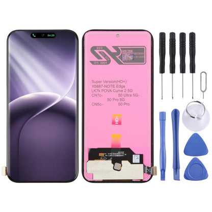 OEM LCD Screen with Digitizer Full Assembly, For Tecno Pop X 5G, For Tecno Camon 50 Pro 5G CN7c, For Tecno Pova 7 4G LJ6/Pova 7 Neo 4G, For Tecno Spark 50 5G KN8, For Tecno Pova Curve 2 5G LK7K, For Tecno Pop 20 4G, For Tecno Spark 50 4G KN6           ...