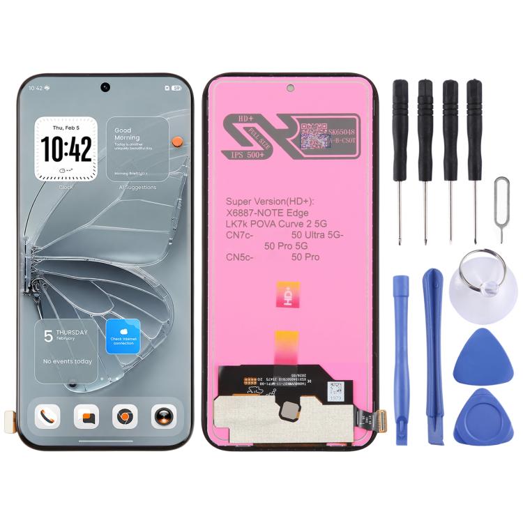 OEM LCD Screen with Digitizer Full Assembly, For Tecno Pop X 5G, For Tecno Camon 50 Pro 5G CN7c, For Tecno Pova 7 4G LJ6/Pova 7 Neo 4G, For Tecno Spark 50 5G KN8, For Tecno Pova Curve 2 5G LK7K, For Tecno Pop 20 4G, For Tecno Spark 50 4G KN6           ...