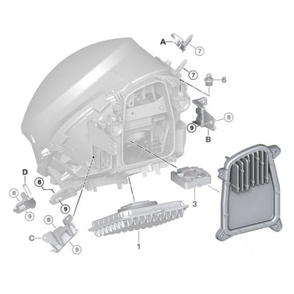 For BMW Mini Cooper F55 / F56 2013-2022 Car Left LED Turn Signal Light Ballast Control Module 90097751, 90097751