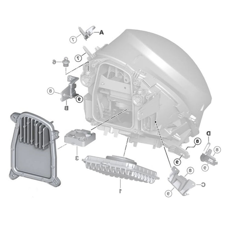 For BMW Mini Cooper F55 / F56 2013-2022 Car Right LED Turn Signal Light Ballast Control Module 90119883, 90119883