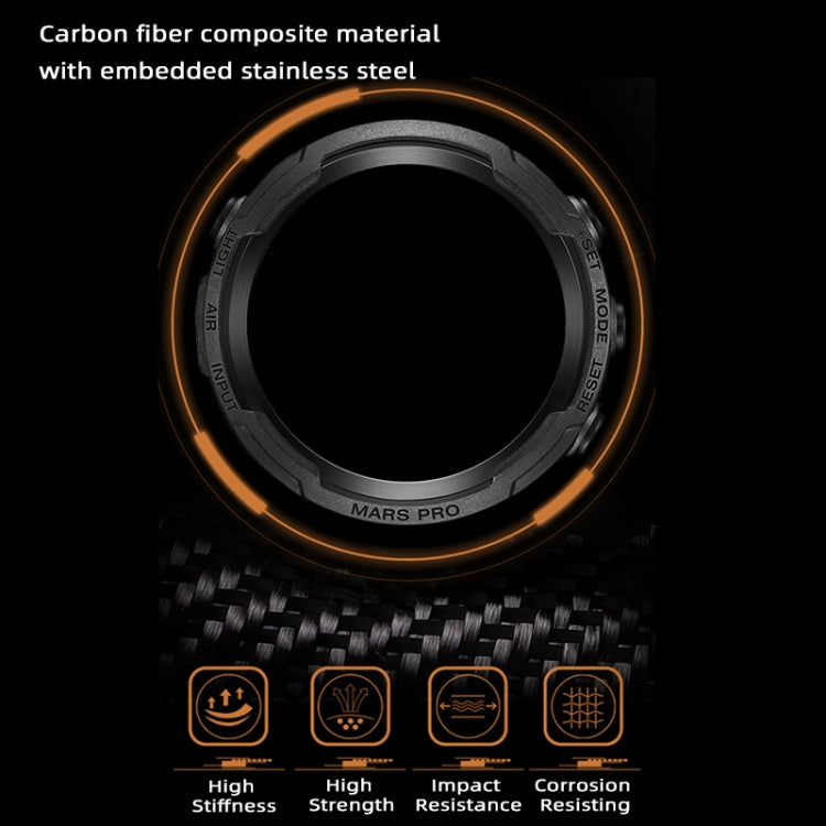 NORTH EDGE MarsPro Carbon Fiber Outdoor Sports Multifunctional Electronic Watch, MarsPro