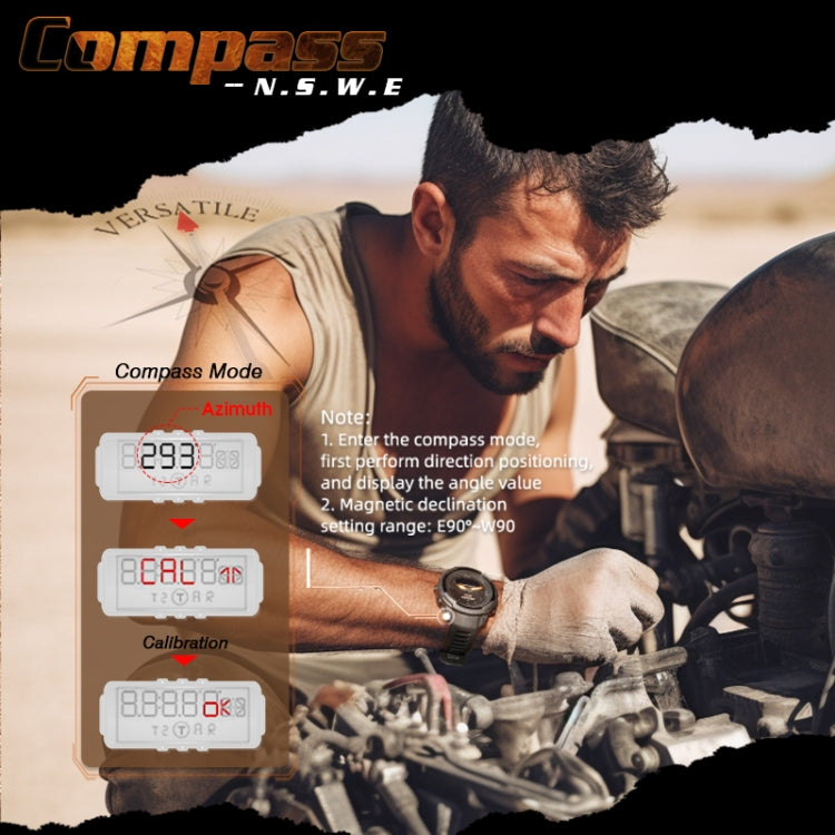 NORTH EDGE MarsPro Carbon Fiber Outdoor Sports Multifunctional Electronic Watch, MarsPro