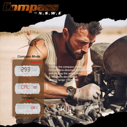 NORTH EDGE MarsPro Carbon Fiber Outdoor Sports Multifunctional Electronic Watch, MarsPro