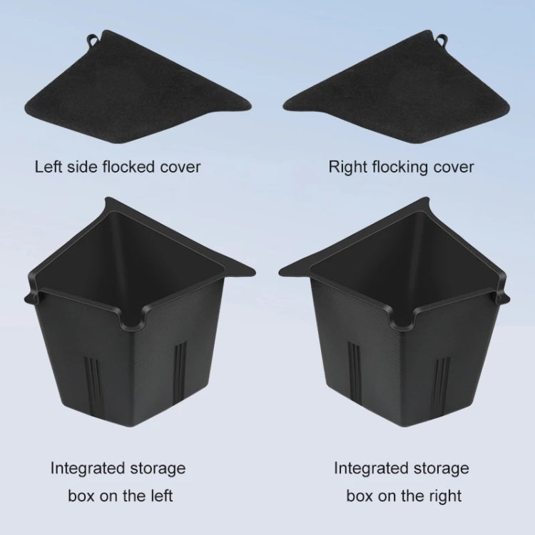 For Tesla Model Y 2021-2023 2pcs / Set Car Trunk Side Storage Box, Flagship Model, with Cover, without Cover