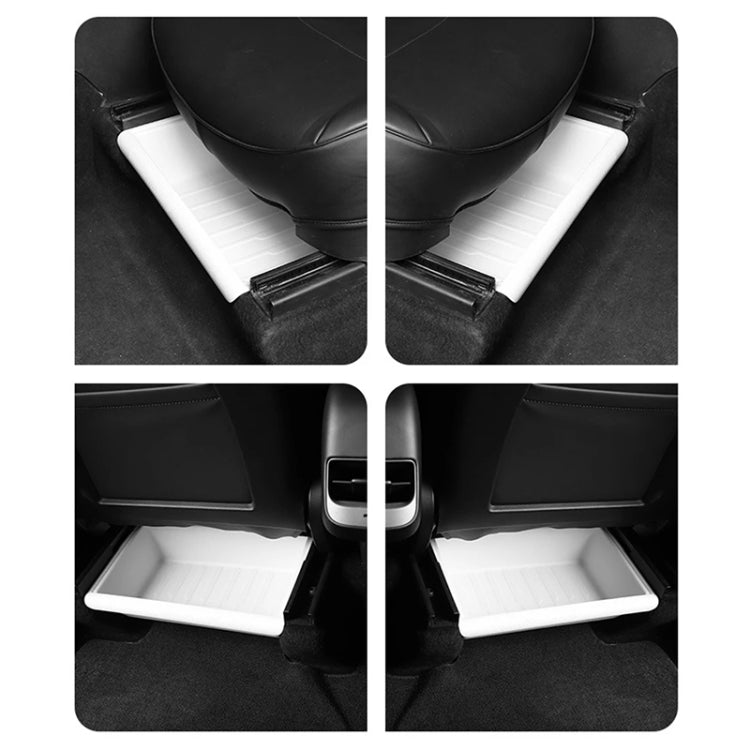 For Tesla Model Y 2021-2023 TPE Storage Organizer Under Car Seat, with Cover, without Cover