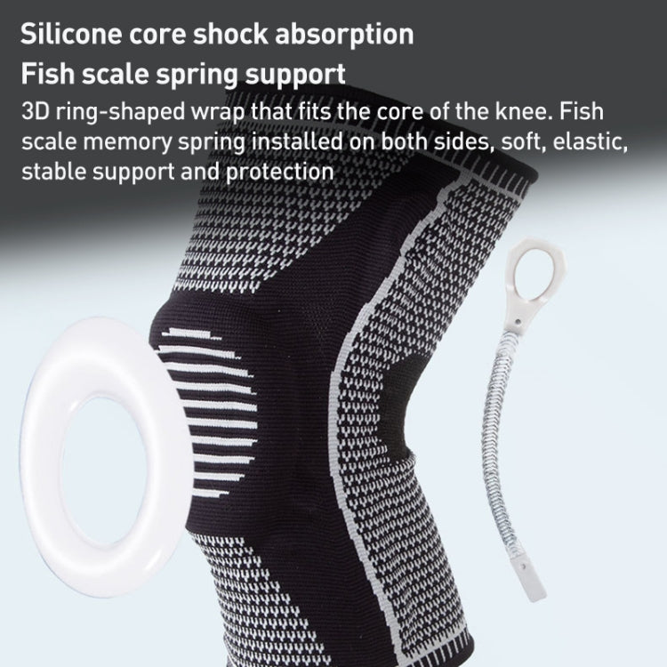Dual Spring Support Silicone Sports Brace Fitness Protective Pads, S Size, M Size, L Size, XL Size, XXL Size, XXXL Size
