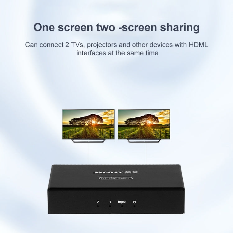 Measy SPH102 1 to 2 HDMI 1080P Simultaneous Display Splitter, 1 to 2, AU Plug, 1 to 2, EU Plug, 1 to 2, UK Plug