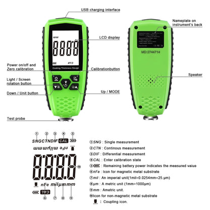 RZ859 Metal Coating Thickness Gauge, RZ859
