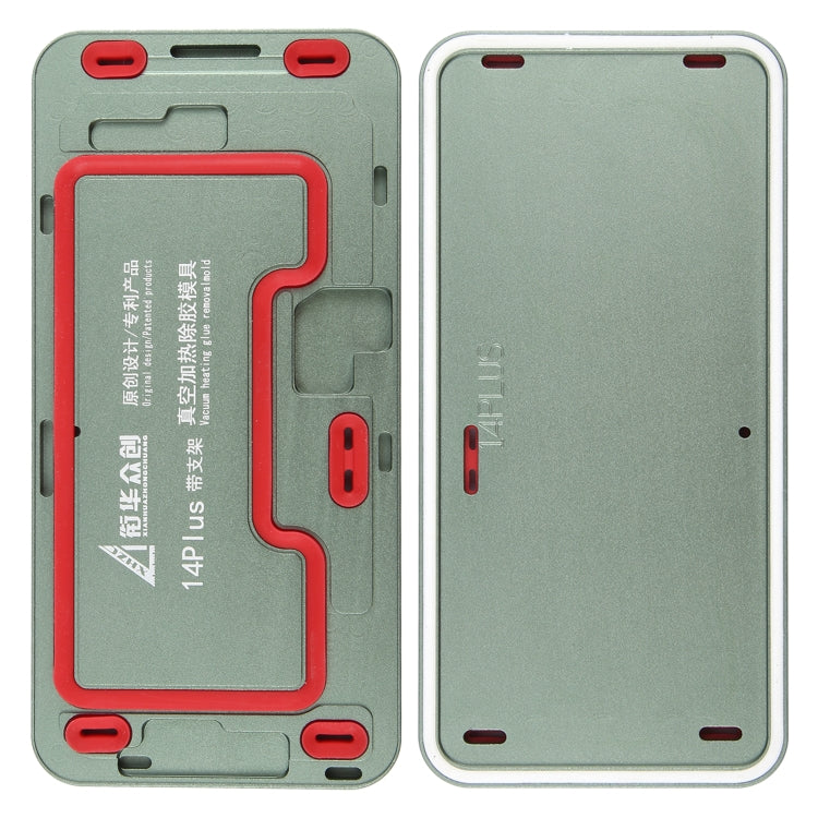 LCD Screen Frame Vacuum Heating Glue Removal Mold with Holder, For iPhone 16 Pro Max, For iPhone 16 Pro, For iPhone 16 Plus, For iPhone 16, For iPhone 15 Pro Max, For iPhone 15 Pro, For iPhone 15 Plus, For iPhone 15, For iPhone 14 Plus, For iPhone 14