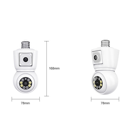 ESCAM QF202 E27 2x2MP Dual Lens Motion Detection Waterproof WiFi IP Two Way Audio Night Vision Camera, QF202