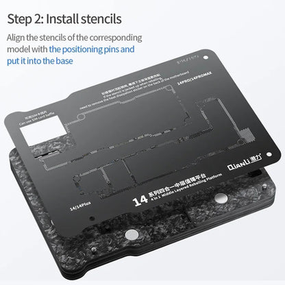 Qianli Magnetic Middle Layer BGA Reballing Platform, For iPhone 15 Series, For iPhone 14 Series