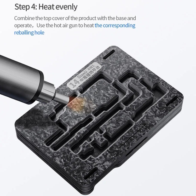Qianli Magnetic Middle Layer BGA Reballing Platform, For iPhone 15 Series, For iPhone 14 Series