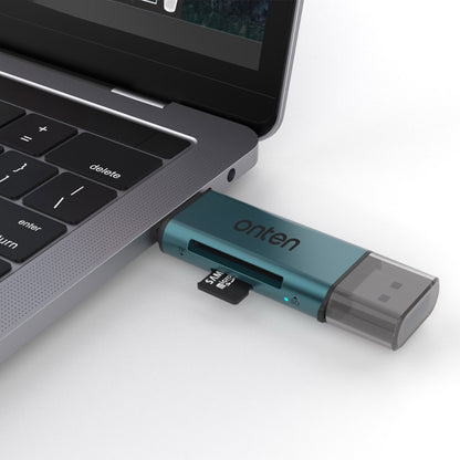 Onten CR532 2 in 1 USB-A / USB-C to SD2.0 / TF2.0 USB Card Reader, CR532