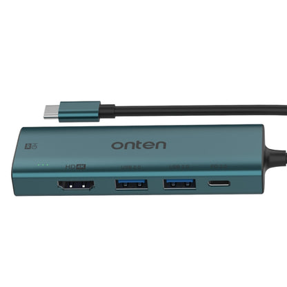 Onten UC126 5 in 1 USB-C / Type-C to Dual HDM I+ USB2.0 + PD3.0 Multi-function HUB Docking Station, UC126