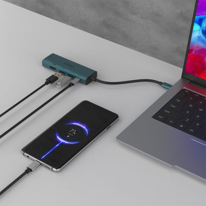 Onten UC126 5 in 1 USB-C / Type-C to Dual HDM I+ USB2.0 + PD3.0 Multi-function HUB Docking Station, UC126