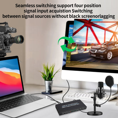 NK-941S 4K HDMI 4x1 Screen Splitter + USB3.0 Video Capture All In One Machine, NK-941S