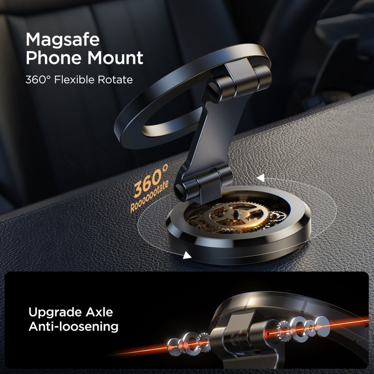 JOYROOM JR-ZS403 Metal Foldable Magnetic Car Phone Mount, JR-ZS403 Black, JR-ZS403 Metal Grey