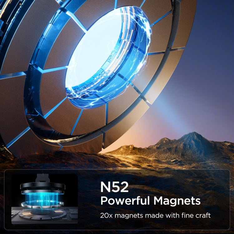 JOYROOM JR-ZS403 Metal Foldable Magnetic Car Phone Mount, JR-ZS403 Black, JR-ZS403 Metal Grey