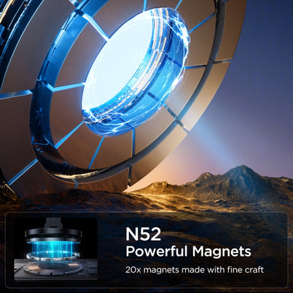 JOYROOM JR-ZS403 Metal Foldable Magnetic Car Phone Mount, JR-ZS403 Black, JR-ZS403 Metal Grey