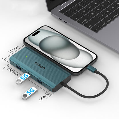 Onten UC961 9 in 1 USB-C / Type-C Multi-function HUB Docking Station, UC961