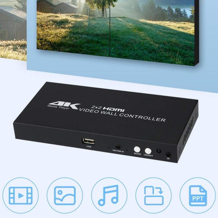 XP03 4K 2x2 HDMI Video Wall Controller Multi-screen Splicing Processor, XP03