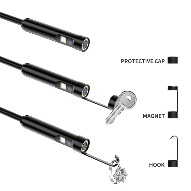 AN112 8mm Double Lenses HD Industry Endoscope Type-C + Micro USB + 8 Pin Connection, 1m Hard Tube, 2m Hard Tube, 3.5m Hard Tube, 5m Hard Tube, 10m Hard Tube