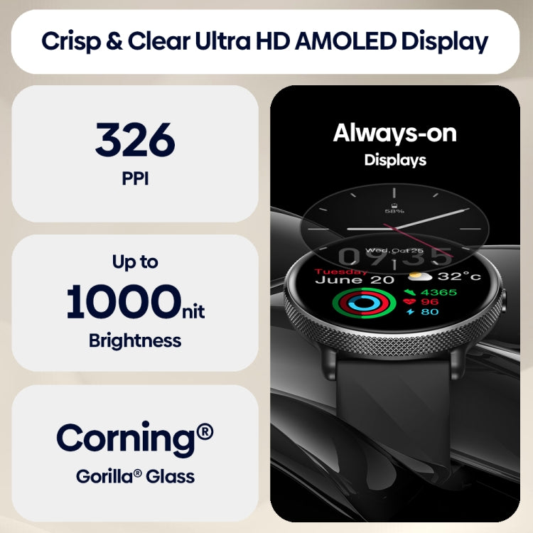 Zeblaze GR 3 Pro 1.43 inch Screen Voice Calling Smart Watch, Support Heart Rate / Blood Pressure / Blood Oxygen