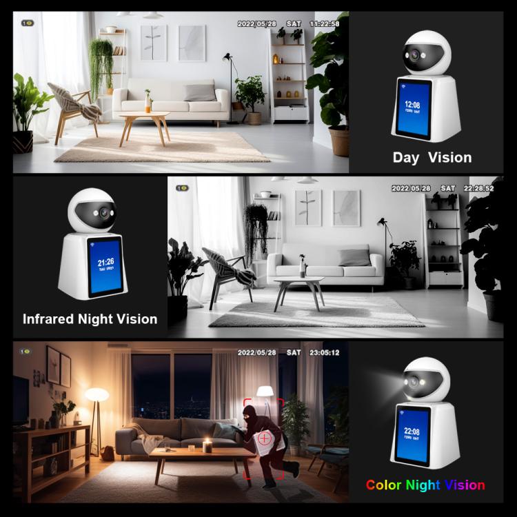 Srihome SH053 4MP 2.8 inch IPS Screen Smart Video Calling IP Camera Baby Monitor, EU Plug, US Plug, UK Plug, AU Plug