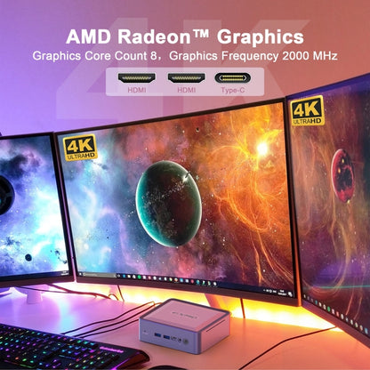 GXMO U58 Windows 11 AMD Ryzen 7-5825U 8 Core Processor Mini Computer, Without RAM & SSD, 16GB+512GB