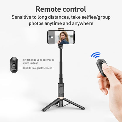 ZGA S02 Bluetooth Remote Control Hidden Tripod Selfie Stick, S02