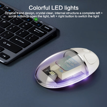 ZGA Colorful Transparent Dual Mode Wireless 2.4G + Bluetooth 5.0 Mouse