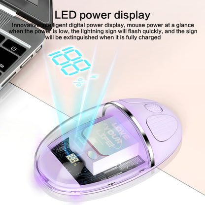 ZGA Colorful Transparent Dual Mode Wireless 2.4G + Bluetooth 5.0 Mouse