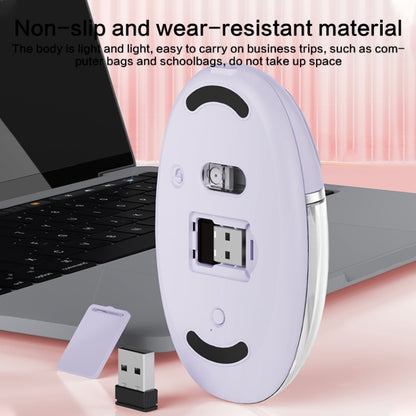 ZGA Colorful Transparent Dual Mode Wireless 2.4G + Bluetooth 5.0 Mouse