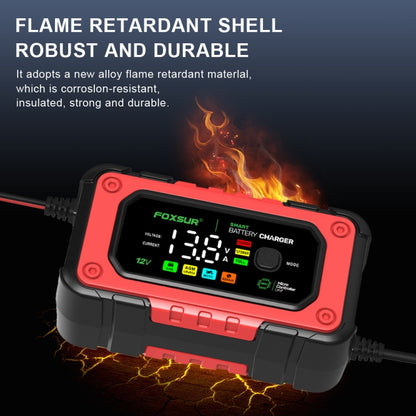 FOXSUR 7A 12V Car / Motorcycle Smart Battery Charger, EU Plug, US Plug, UK Plug