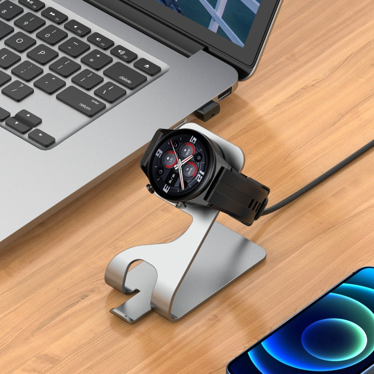 Portable Aluminum Alloy Magnetic Charger Holder with Chip Protection, For Honor Watch 5