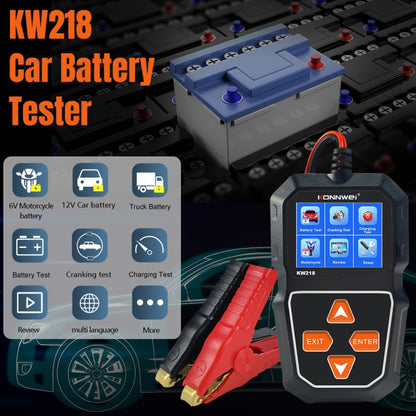 KONNWEI KW218 2.4 inch Color Screen Car Battery Tester, KW218