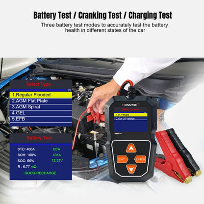 KONNWEI KW218 2.4 inch Color Screen Car Battery Tester, KW218