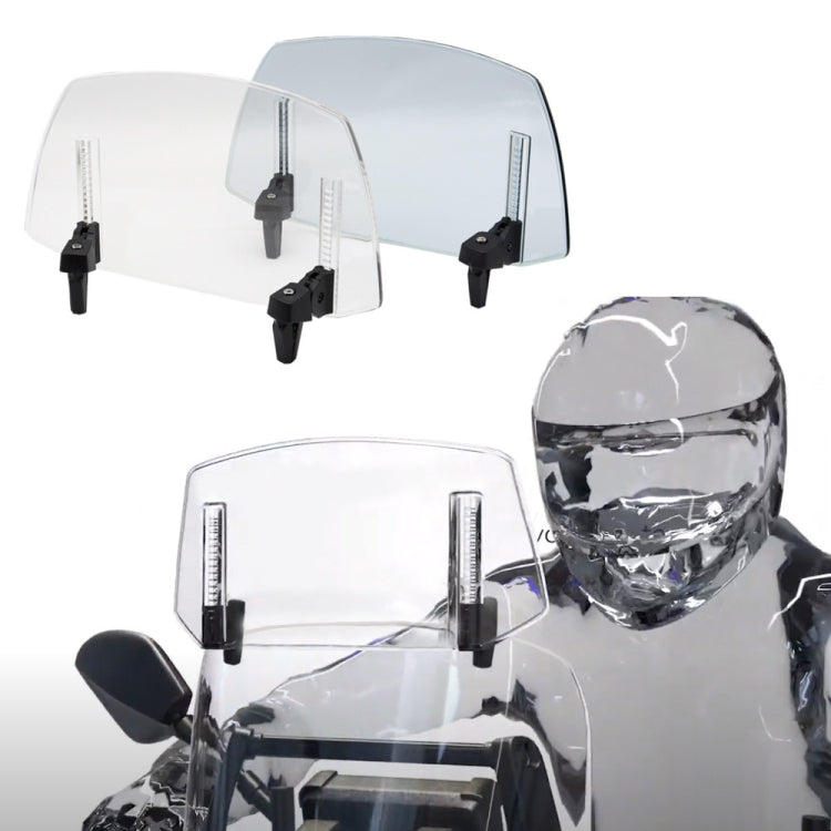 For Kawasaki / Honda / BMW / Yamaha Motorcycle Adjustable Windshield, For Kawasaki / Honda / BMW / Yamaha(Transparent Blue), For Kawasaki / Honda / BMW / Yamaha(Transparent), For Kawasaki / Honda / BMW / Yamaha(Transparent Grey)