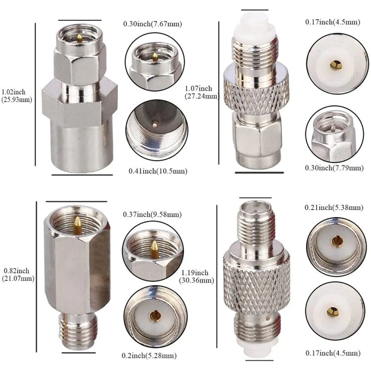 4 in 1 SMA to FME Adapter Set, 4 in 1 SMA to FME