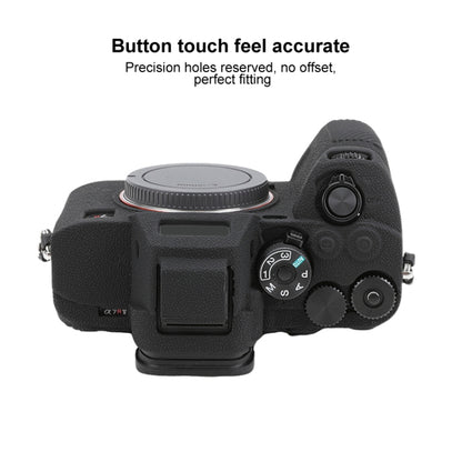 Litchi Texture Soft Silicone Protective Case, For Sony ILCE7RM5 / A7R5