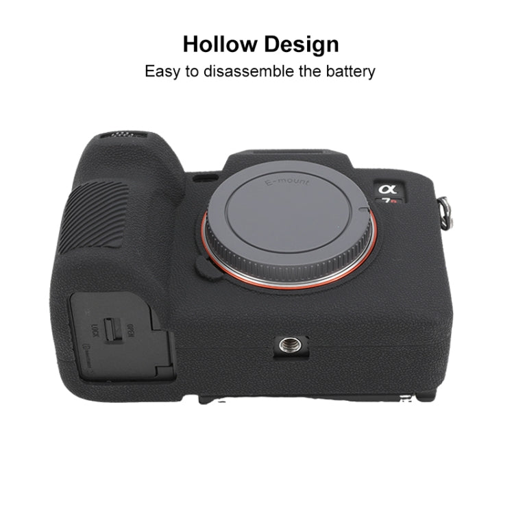 Litchi Texture Soft Silicone Protective Case, For Sony ILCE7RM5 / A7R5