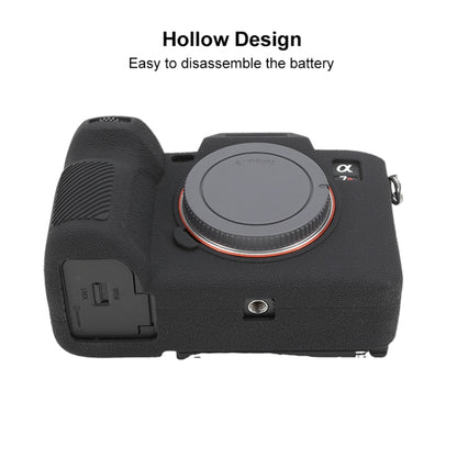 Litchi Texture Soft Silicone Protective Case, For Sony ILCE7RM5 / A7R5