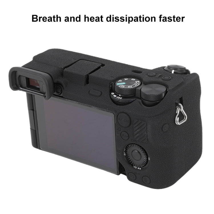 Litchi Texture Soft Silicone Protective Case, For Sony ILCE-6700 / A6700, For Sony ILCE-7CM2 / A7C II / A7CR