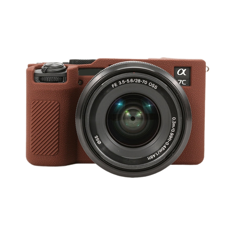 Litchi Texture Soft Silicone Protective Case, For Sony ILCE-6700 / A6700, For Sony ILCE-7CM2 / A7C II / A7CR