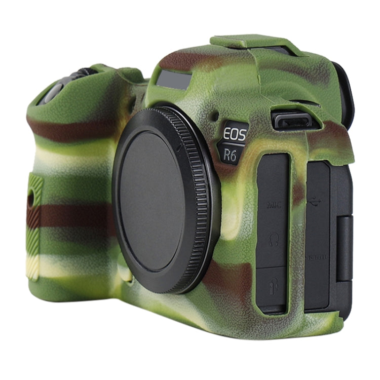Litchi Texture Soft Silicone Protective Case, For Canon EOS R6 Mark II
