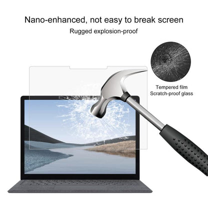 9H 0.3mm Explosion-proof Tempered Glass Film, For Microsoft Surface Laptop 13 inch, For Microsoft Surface Laptop 7 15 inch, For Microsoft Surface Laptop 7 13.8, For Microsoft Surface Laptop 6 15, For Microsoft Surface Laptop 6 13.5