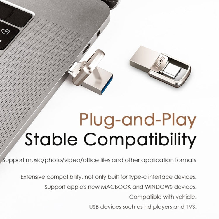 USB 3.1 + USB-C Interface Metal Twister Flash U Disk, Standard, 128G