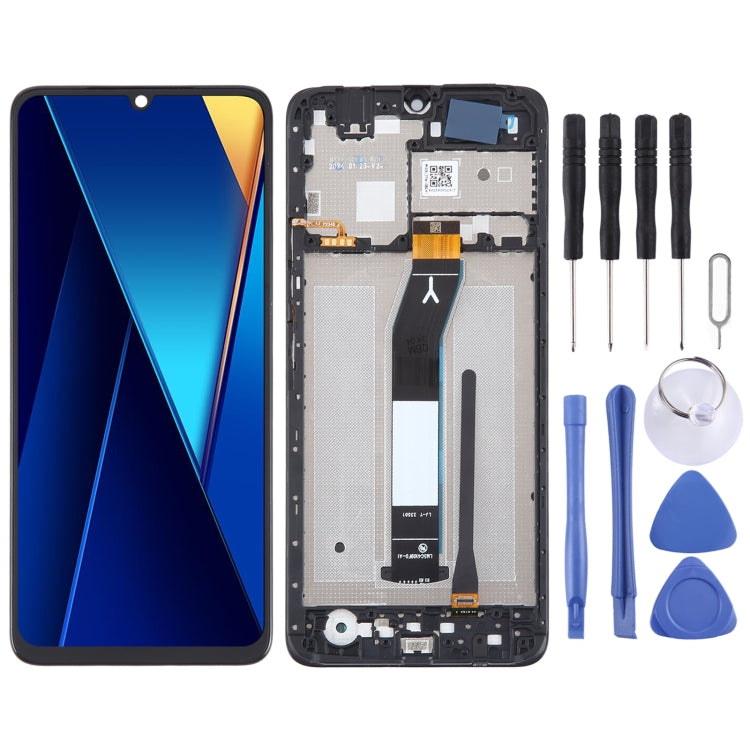 Original IPS Material LCD Screen Digitizer Full Assembly with Frame, For Xiaomi Poco C61, For Xiaomi Poco M6 5G, For Xiaomi Redmi 13C 5G, For Xiaomi Poco C65, For Xiaomi Redmi 13C 4G, For Xiaomi Poco M6 Pro 5G, For Xiaomi Redmi 12 5G                   ...